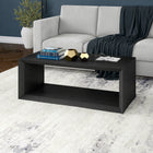 Hudson&Canal - Table basse rectangulaire Osmond 48 po de largeur - Grain noir-Finition en grain noir aspect bois