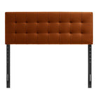 Modway - Lily Velours de performance résistant aux taches Tête de lit Queen size, Rouille-Cinq positions de montée