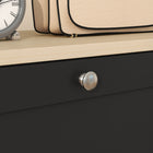 HOMCOM - Armoire à chaussures avec 4 tiroirs basculants et étagères réglables - noir-La quincaillerie anti-basculement améliore la sécurité 
