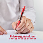 Staples - Stylo gel rétractable ProGel - pointe Moyenne - 0,7 mm - encre rouge - Paquet de 4-stylo à pointe Moyenne de 0,7 mm pour une utilisation quotidienne