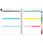 AT-A-GLANCE - Agenda hebdomadaire/mensuel personnalisable Emily Ley Bluebonnets 2025 - 11 po H x 8 3/8 po l - Bleu - Bilingue-Une semaine sur deux pages comprenant un espace de planification et une section pour cocher les tâches terminées