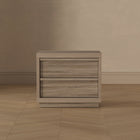 Manhattan Comfort - Table de nuit contemporaine Navis 26" à 2 tiroirs - Chêne naturel-Assemblage à domicile requis Tout le matériel inclus