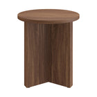 Hudson&Canal - Table d'appoint ronde Anders de 50 cm de largeur, , noyer satiné-Caractéristiques assemblage facile
