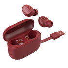 Jlab Écouteurs Sans Fil GO Air POP - Rouge-Longue durée de vie de la batterie. GO Air POP offre plus de 8 heures d’autonomie dans chaque écouteur et plus de 24 heures supplémentaires grâce à l’étui de recharge (plus de 32 heures au total). Remettez-les dans l’étui pour les recharger, et utilisez le câble USB intégré pour charger l’étui.