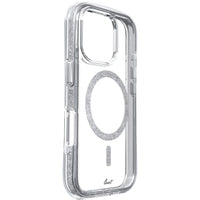 LAUT - Coque AERO SPARKLE MagSafe pour iPhone 16 Pro Max - Argent cristal-Un mélange de style et de technologie de pointe