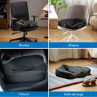 Mount-It - Coussin de siège Ergo Collection Premium Comfort-La mousse à mémoire de forme s'adapte à votre corps