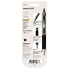 uni-ball - Stylos gel rétractables 207 – 0,5 mm – noir – paquet de 3-Couleur et construction du canon : Noir