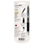 uni-ball Stylos gel rétractables 207 - pointe micro (0.5 mm) - Noir - paquet de 3-Couleur et construction du canon : Noir