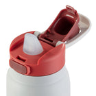 General Supply Goods + Co - Gobelet isotherme - Blanc-Couvercle à paille rabattable pratique pour boire facilement
