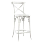 Modway - Gear Tabouret de comptoir - Blanc-Tabouret de comptoir de ferme moderne