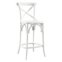 Modway - Gear Tabouret de comptoir - Blanc-Tabouret de comptoir de ferme moderne