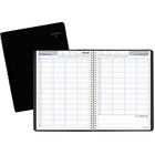 AT-A-GLANCE - Cahier de rendez-vous quotidien pour groupe de quatre personnes 2026 - 11 po H x 7 7/8 po l - noir - anglais-Format des pages : 11 po H x 7 7/8 po l