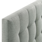 Modway - Lily Tissu rembourré Tête de lit King, Gris-Distance au poteau King Wood - 75,19 pouces