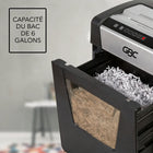 GBC - ShredMaster SM15-06 Micro-Déchiqueteur-Interface moderne avec des commandes tactiles conviviales. Des voyants DEL pratiques alertent l’utilisateur en cas de bac plein, porte ouverte, surchauffe ou surcharge