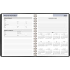 AT-A-GLANCE - Agenda hebdomadaire 2025 - 8 3/4 po H x 6 7/8 po l - noir - anglais-Couverture en similicuir noir