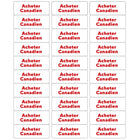 Staples - Étiquettes "Acheter canadien" - 2.63 po x  1 po - 150 étiquettes-30 étiquettes par feuille