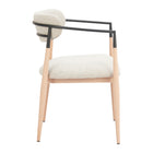 Zuo - Equinox Chaise de salle à manger - Gris huître/Naturel-Garantie limitée de 3 ans