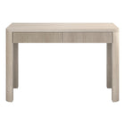Hudson&Canal - Bureau rectangulaire cannelé Palmera de 120,7 cm de large, couleur blanc aulne-Fabriqué en MDF robuste avec une finition blanche aulne réalisée à la main