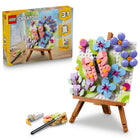 LEGO - Creator Le tableau décoratif à motifs floraux-Cet ensemble LEGO offre aux enfants de 8 ans et plus 3 options de construction de fleurs et d’art