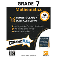 Dynamic Math - Cahier d'exercices, Alberta, 7e année-Couvre le programme de mathématiques de 7e année de l'Alberta