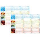 Day-Timer - Planificateur mural flexible effaçable horizontal saisonnier 2026 - 23 7/8 po H x 36 po l - multicoloure - bilingue-Des illustrations propres et lumineuses ideales pour tout espace de travail avec une surface effaçable