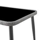 Manhattan Comfort - Ensemble de conversation moderne Portofino pour patio, 4 personnes, avec table basse - gris et crème - ensemble de 4-Garantie limitée du fabricant de 30 jours