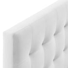 Modway - Lily Biscuit Touffé Performance Velvet Tête de lit King, Blanc-Rembourrage en mousse dense