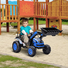 Aosom - kids digger Ride-On excavator 6v battery powered - blue-Dispose de 2 niveaux de vitesse réglables allant de 0,93 à 1,55 mph, un excellent cadeau pour les enfants de 3 à 5 ans 