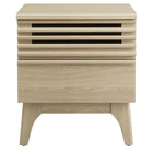Modway - Render Table de chevet, Chêne-Pieds en bois effilés
