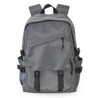 Club Rochelier - Grand sac à dos à double rabat sur le devant - Gris foncé-Compartiment intérieur rembourré pour ordinateur portable avec fermeture velcro