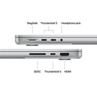 Apple - MacBook Pro 14 po - M5 Pro - CPU 18 cœurs - SSD 2 To - Mémoire 24 Go - Argent-Caméra et audio de pointe - Profitez d'un son limpide et d'un cadrage toujours parfait grâce à la caméra Center Stage 12 Mpx, aux trois micros de qualité studio et aux six haut-parleurs avec Audio spatial et prise en charge de Dolby Atmos