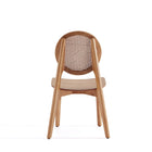 Manhattan Comfort - Ensemble de 4 chaises de salle à manger Versailles 18,5 po dossier rond style industriel chic - Nature-Livré chez vous entièrement assemblé Aucun assemblage requis