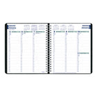Blueline - 2026 Agenda hebdomadaire Essential - 8 po x 6-1/2 po - Noir - Bilingue-Reliure spirale double avec couverture souple d'aspect lézard