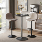 HOMCOM - Table de bar ronde avec base antidérapante pour 2 - noir-Le design minimaliste complète les styles de décoration modernes 
