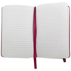 JAM Paper - Carnet de voyage à couverture rigide avec élastique - 70 feuilles lignées - 4" x 6" - Baie rose-Quantité : vendu à l'unité | 70 pages papier lignées/lignées.