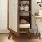 Modway - Soma 18" Vanette de salle de bain - Blanc noyer-Porte en rotin