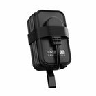 Uncaged Ergonomics - Travel Pack RISE Support pivotant pour ordinateur portable et chargeur de voyage - Argent-La base pivote à 360 degrés dans le sens des aiguilles d'une montre et dans le sens inverse.
