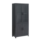 Manhattan Comfort - Jodie 31 po Bibliothèque Mid-Century Moderne - Gris Charbon - Lot de 3-Finition en bois à grain magnifique