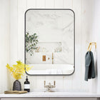 Arcus Home Decor - Miroir rectangulaire Hey Mirro de 30 po x 40 po - Noir-Couleur/finition du cadre : Noir intemporel