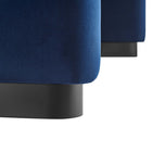 Modway - Koda Performance Velvet Ottoman de la cascade - Noir Bleu Nuit-9