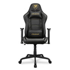 COUGAR - Chaise de jeu inclinable et pivotante Armor Elite - noir et or-Chaise de jeu avec enveloppe et dossier haut
