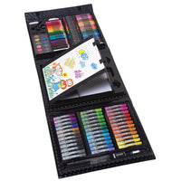 Art 101 - Chevalet pop-up pour artiste en herbe, ensemble de 150 pièces pour gribouillages et colouriages-Comprend plusieurs supports artistiques pour que votre artiste en herbe apprenne et crée des chefs-d'œuvre