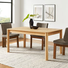 Modway - Alba Extensible Table à manger, Chêne-Pieds en bois arrondis