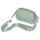 Nicci - Sac à bandoulière pour femme avec poche avant zippée - Vert-Fermeture à glissière supérieure