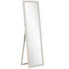 HOMCOM - Miroir rectangulaire corps entier - 21 po l x 64 po H - blanc-Grande taille de 64 po x 21 po (162,5 x 53,3 cm) offrant une vue complète de la tête aux pieds pour les tenues 