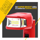 Bell+Howell - Lampe de poche à faisceau large - Rouge-Base magnétique, idéal pour les garages.