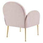 Modway - Transcend Performance Velvet Fauteuil - Rose-Glissements au pied sans marquer