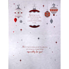 Rosedale - Cartes de souhaits Noël Gold / Enveloppes - 5-1/2 po x 8 po - Décorations argentées - Paquet de 6-Imprimées sur un papier de qualité non couché