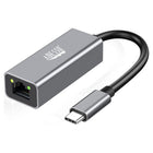 Adesso - AUH-5000 adaptateur USB-C vers Ethernet Gigabit  - indicateur LED - compatible avec Windows, Mac et Chrome OS-Connectivité Gigabit haute vitesse  - Offre un Internet filaire fiable avec un débit allant jusqu’à 1 Gbps pour le streaming, le jeu en ligne et le transfert de gros fichiers