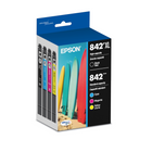 Epson - Cartouche d'encre DURABrite Ultra T842 - grande capacité/capacité standard - Noir/Couleur - Paquet de 4-Le système d’impression Epson est particulièrement conçu pour être utilisé avec les encres d’origine Epson. L’utilisation d’encres non authentiques peut entraîner des dommages qui ne sont pas couverts par la garantie limitée de l’imprimante
